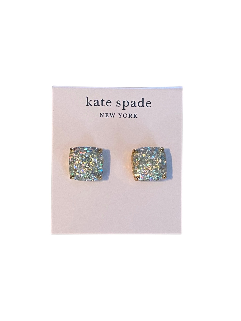 Kate Spade New York Opal Glitter Square Stud Earrings